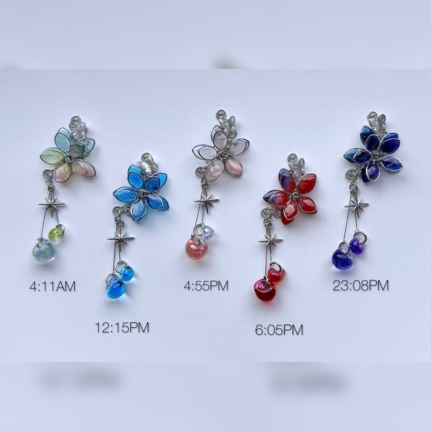 空色の花/左耳用イヤーカフ
