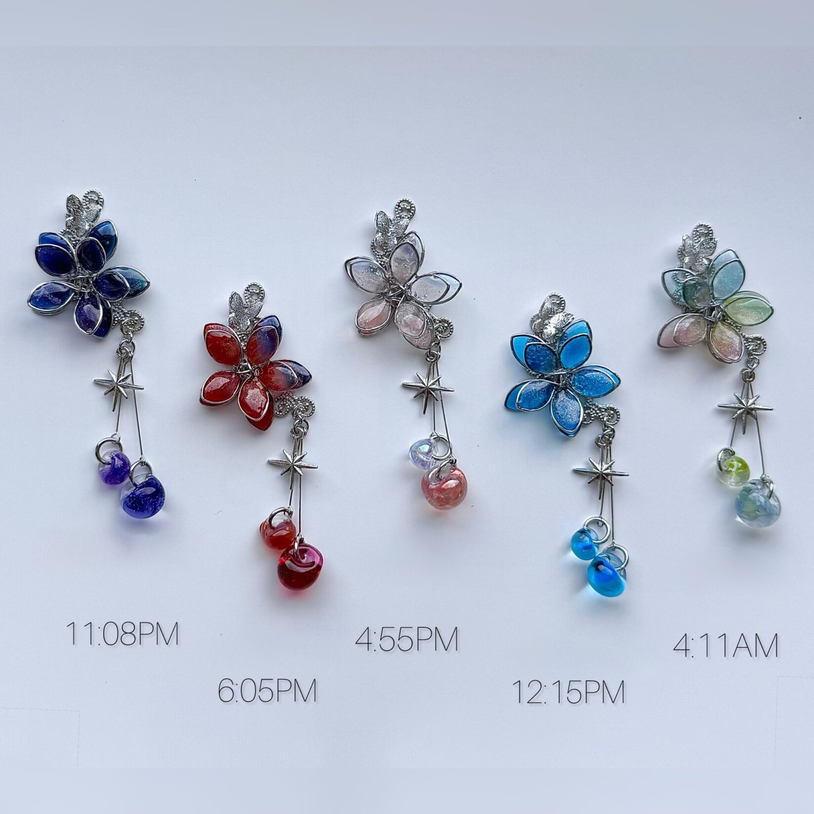 空色の花/右耳用イヤーカフ