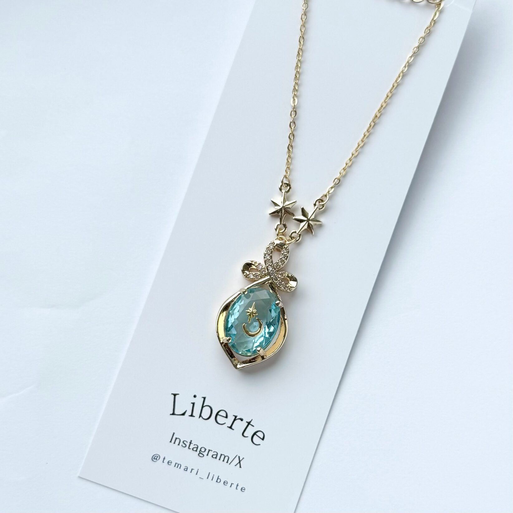 New宝星石ネックレス/Aqua