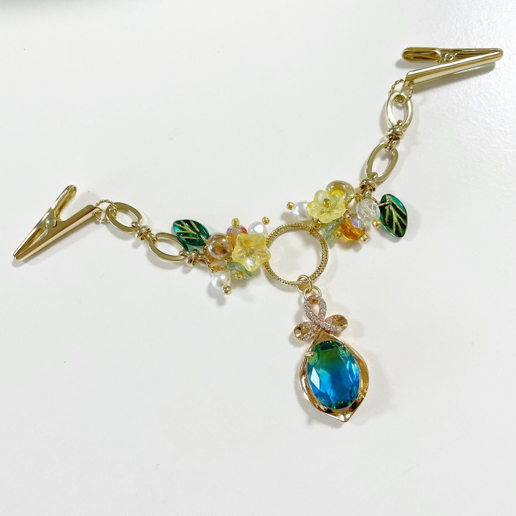 宝星石ストールクリップ/緑の魔法