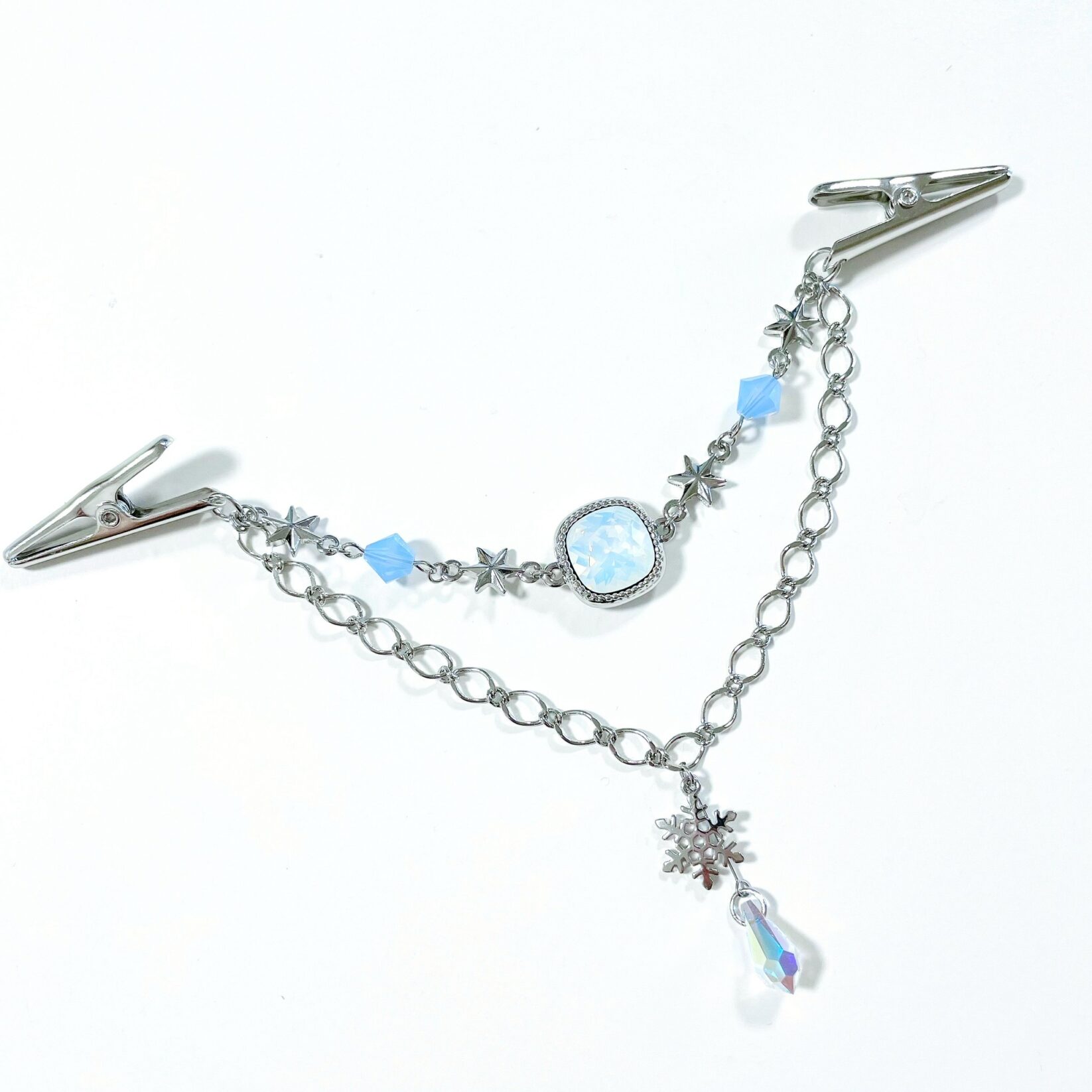 雪の結晶ストールクリップ