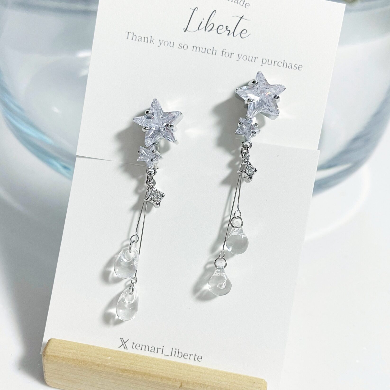 CrystalStar耳飾り