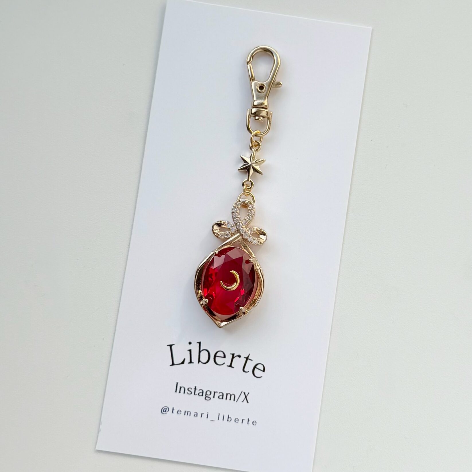 宝星石のキーチャーム/Flame/月