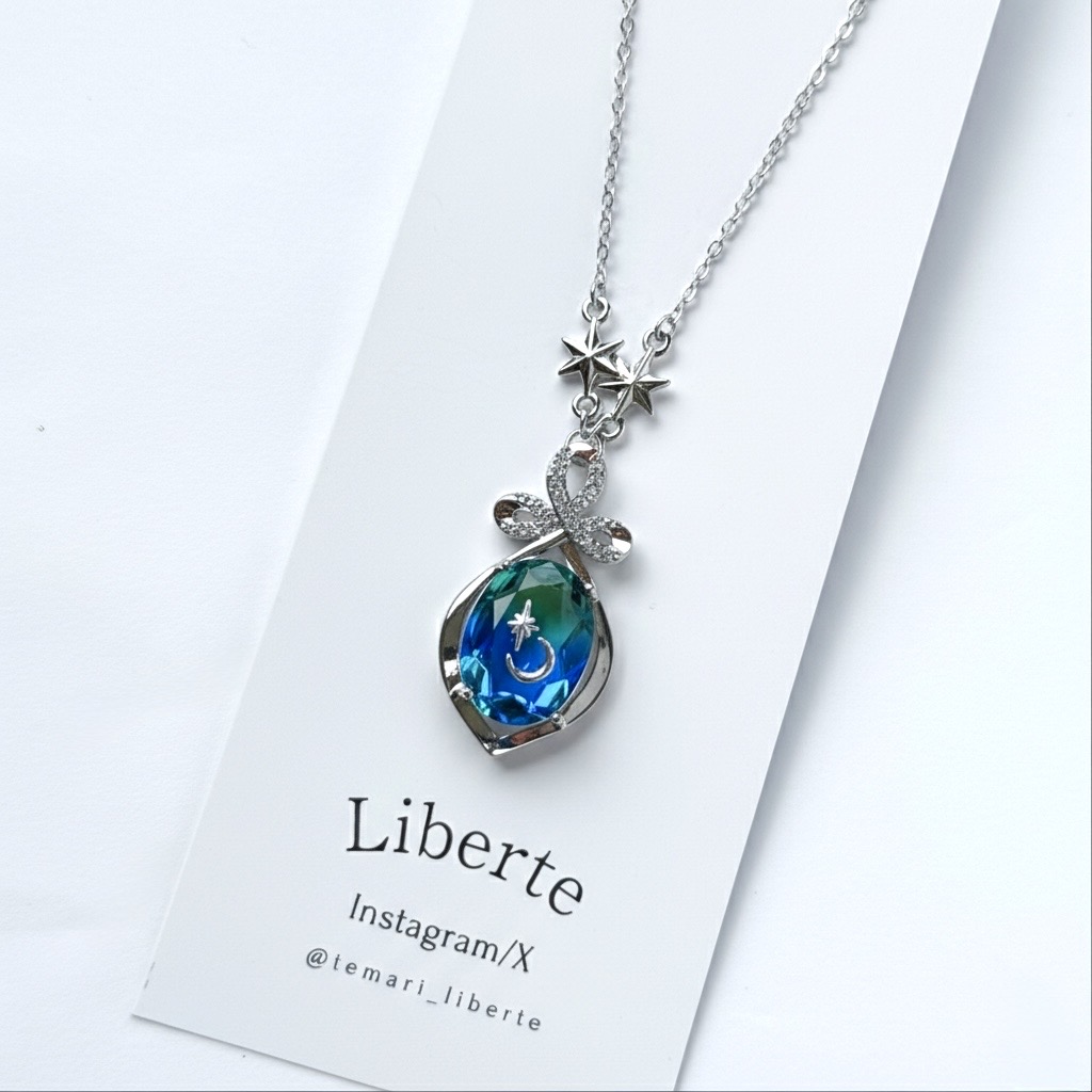 New宝星石ネックレス/Ocean×Silver