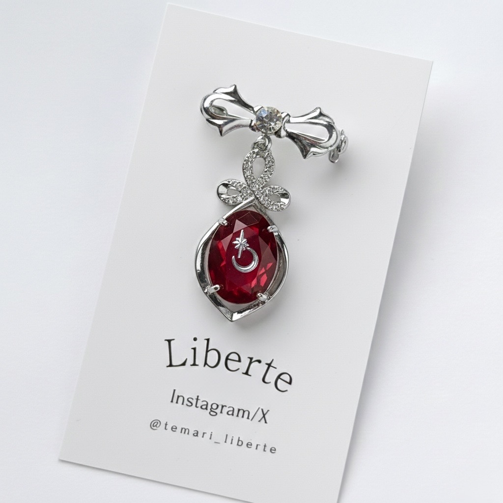 New宝星石ブローチ/Flame×Silver