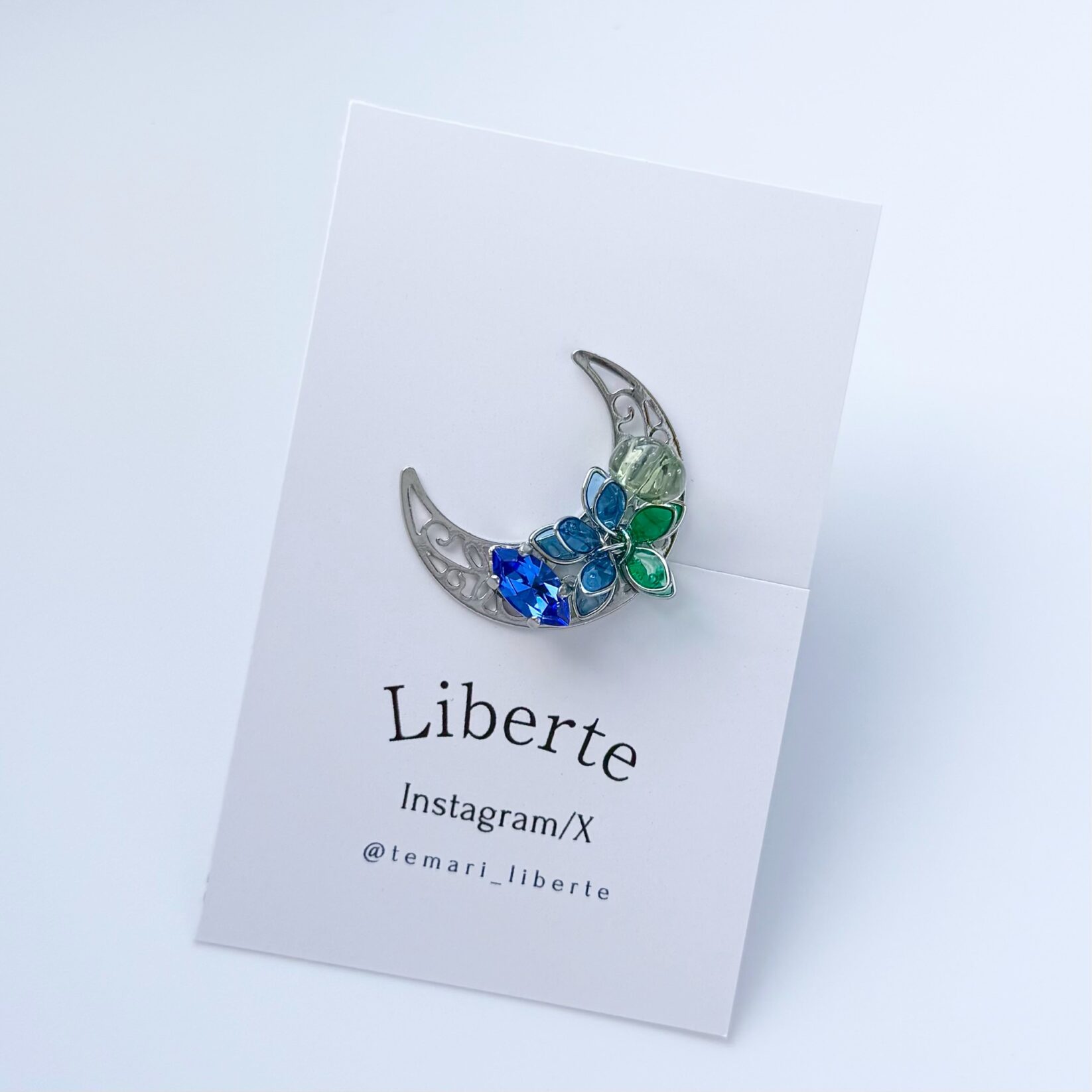 ［左耳用］華月イヤーカフ/碧翠