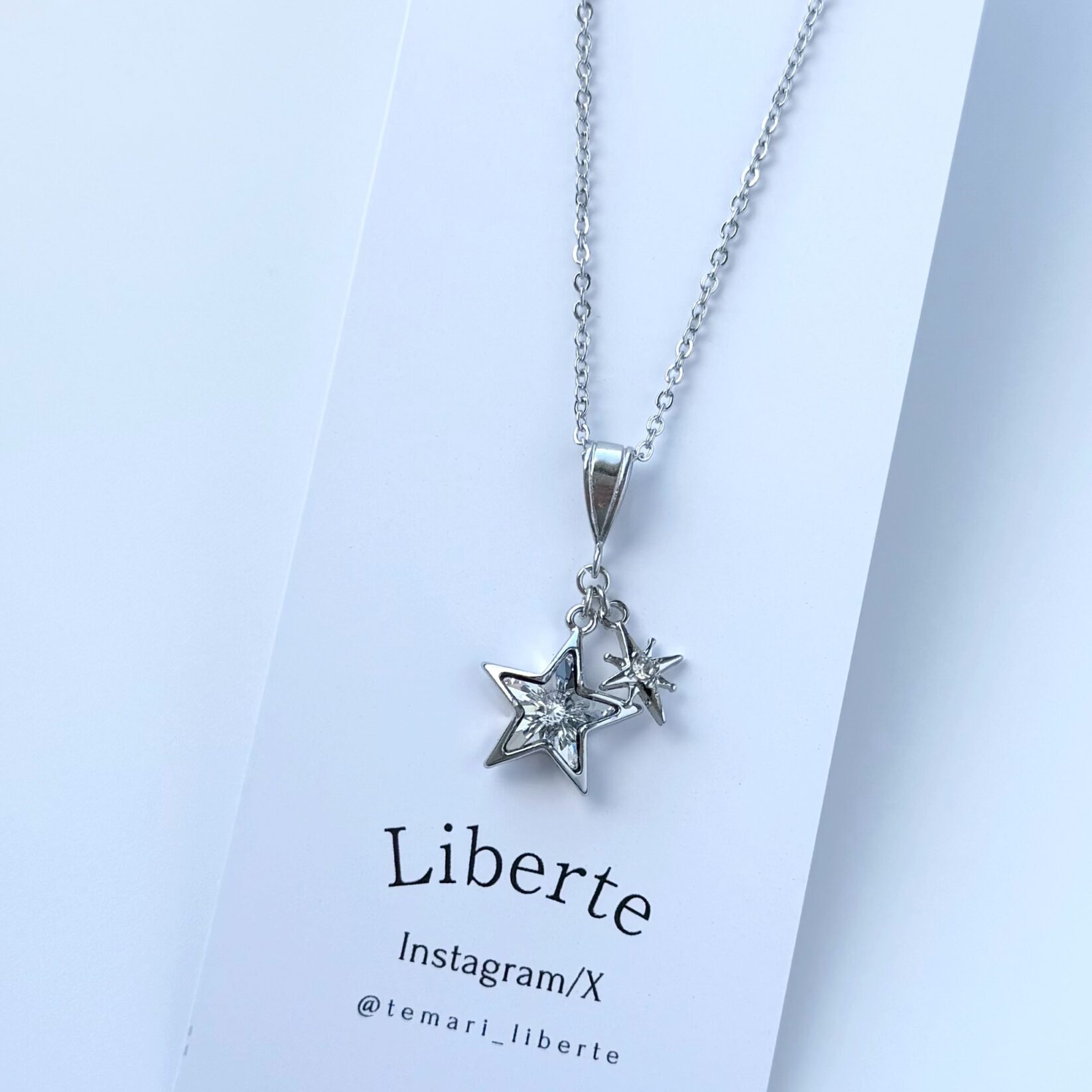 煌星ネックレス/クリスタル×Silver