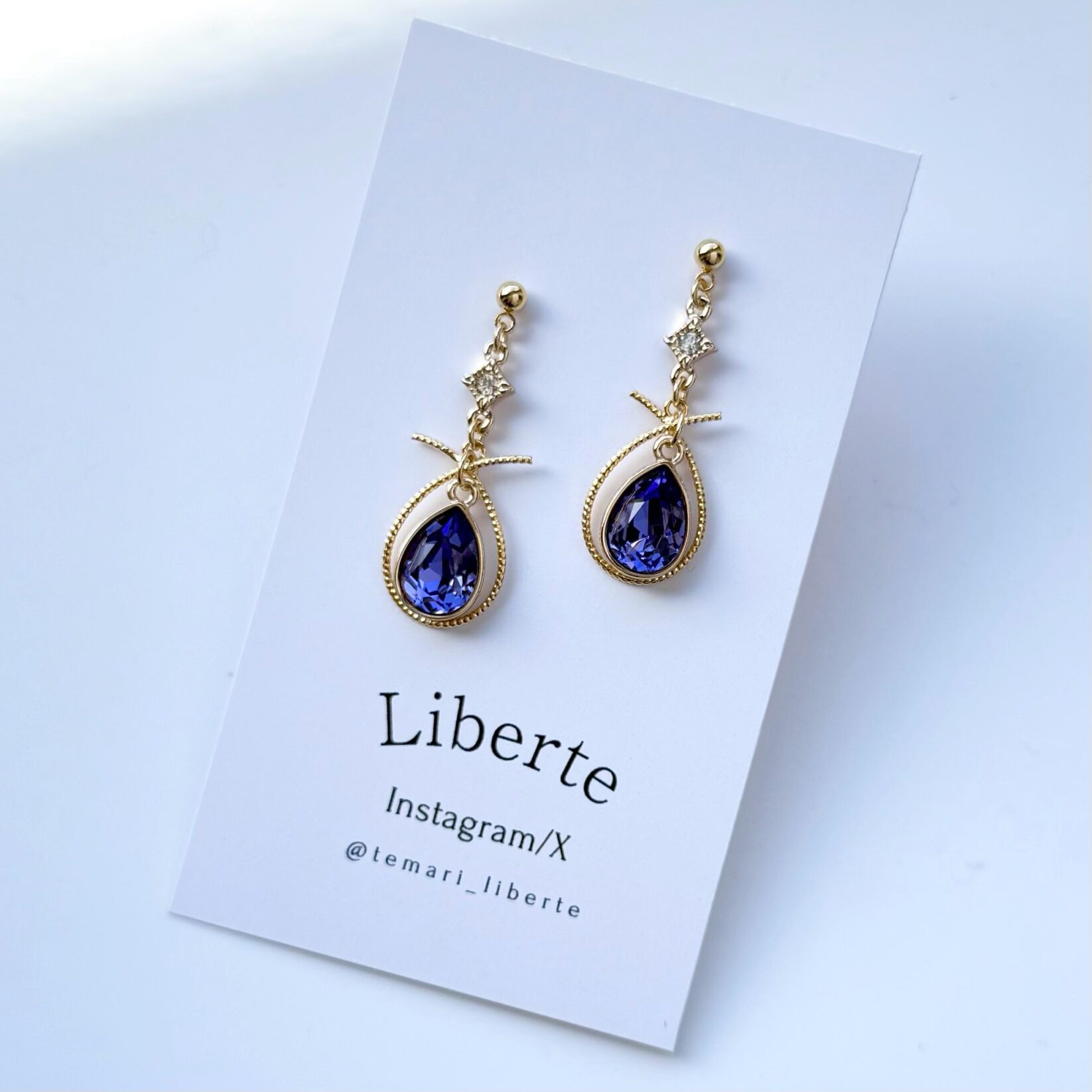 星雫の芽吹き/耳飾り/タンザナイト(Gold)