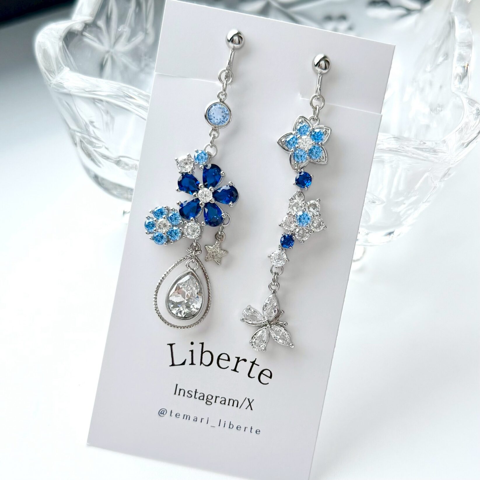 Lapis×Aquaアシンメトリー耳飾り