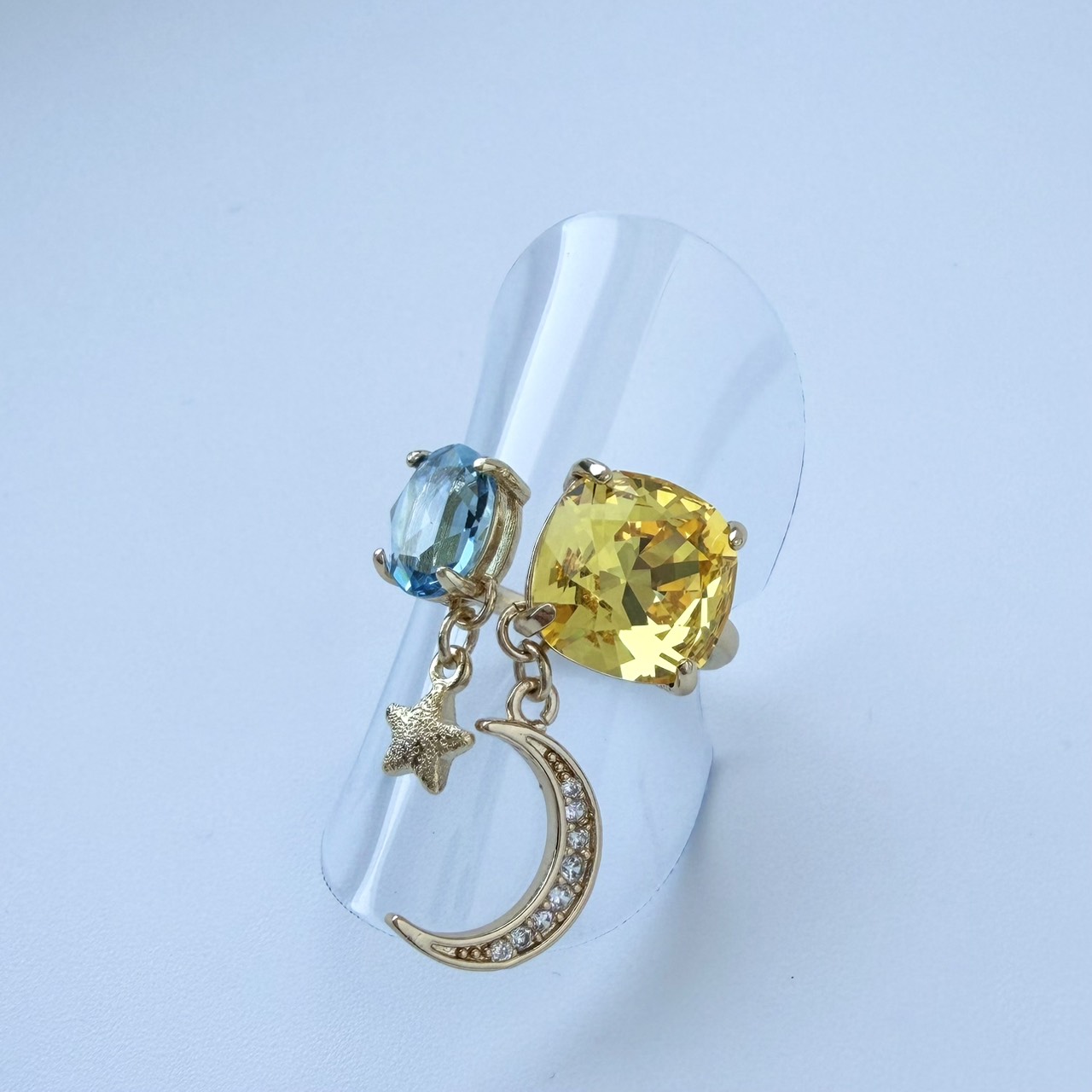 星彩Jewelリング/アクアマリンイグナイト×ライトトパーズ