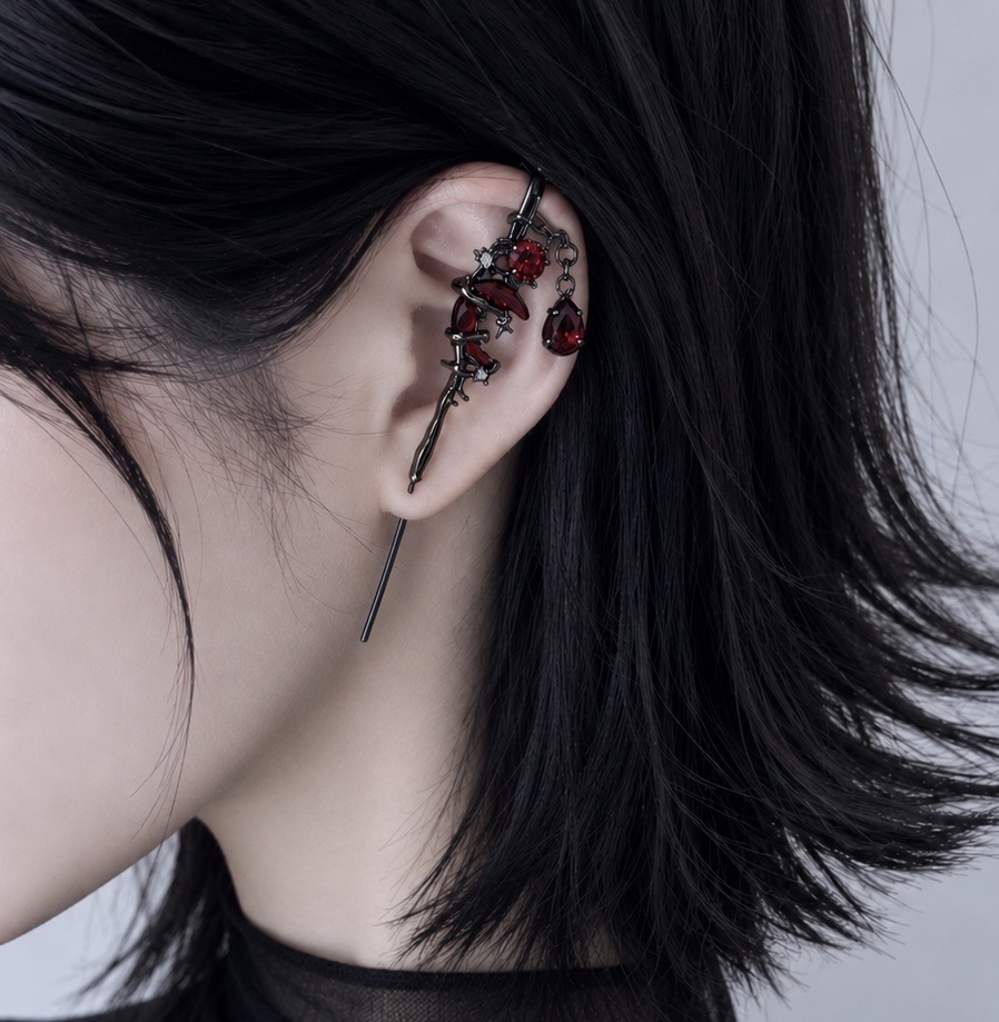 クレセントステッキ/ピアス/BlackFlame