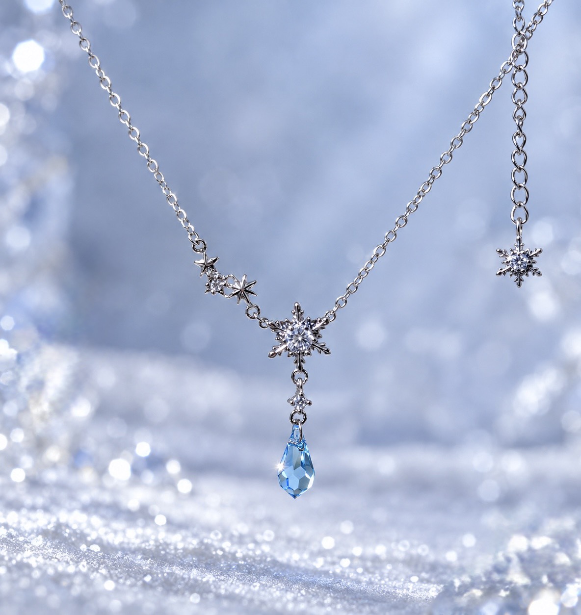 雪の結晶ネックレス